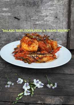 "Balado tahu,tempe,petai & udang kering"