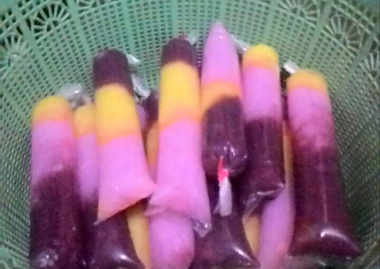 resep makanan Es mambo pelangi