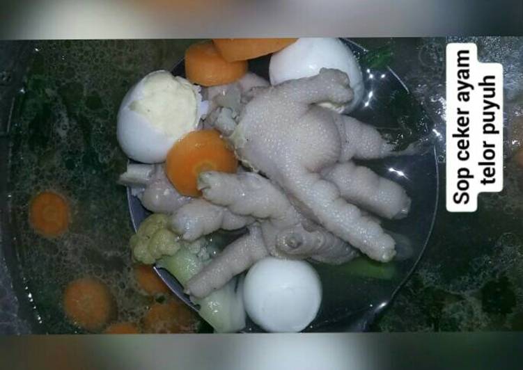 gambar untuk resep Sop ceker ayam plus telur puyuh