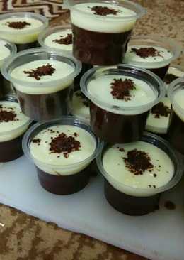 Puding coklat vla vanila