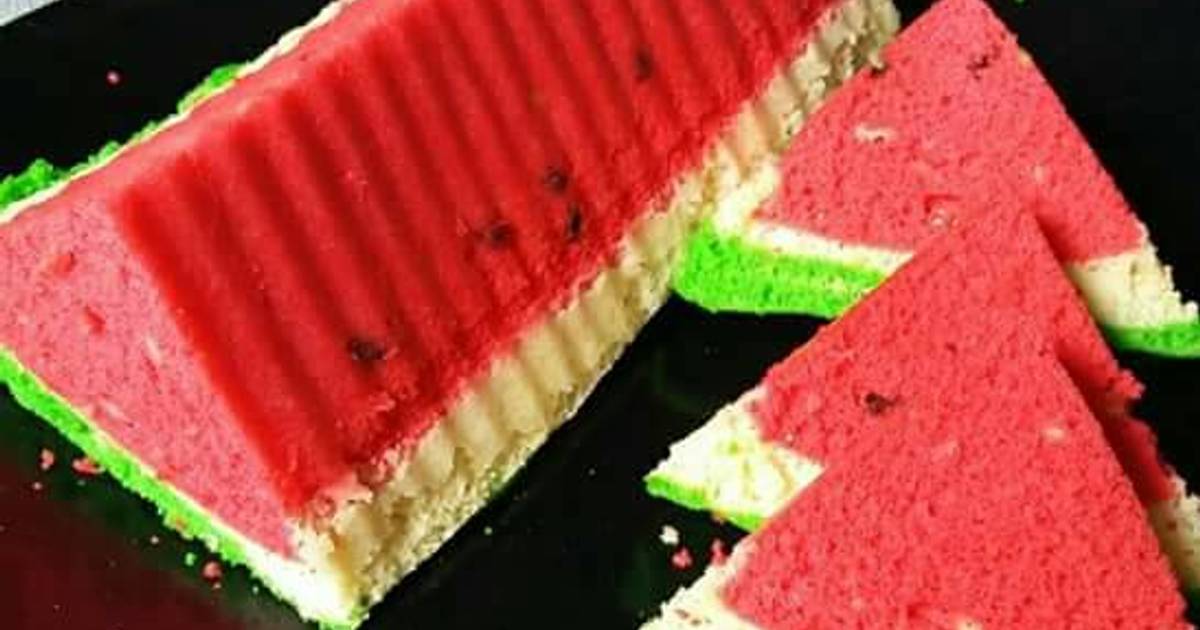 Resep Bolu kukus semangka Resep Bolu kukus semangka