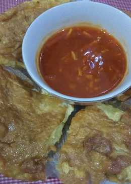 Telur dadar saus pedas manis