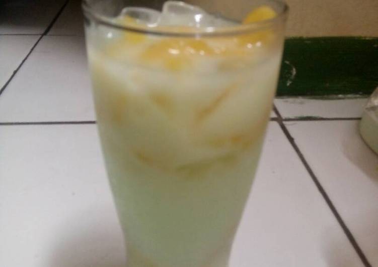 gambar untuk resep makanan Es buah sirup melon