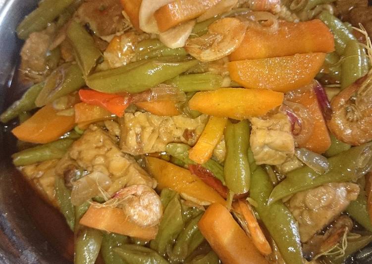 resep masakan Udang oseng warna warni hot