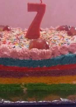 Rainbow cake lembut