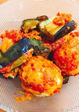 Telor terong balado