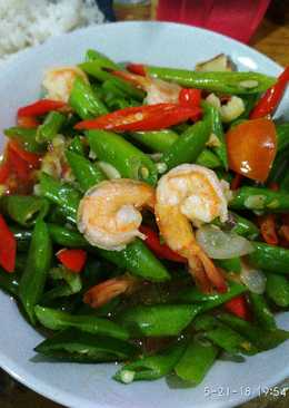 Tumis udang buncis