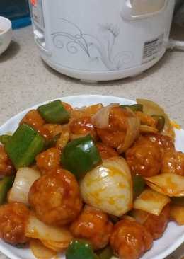 Asam manis bola bola ayam