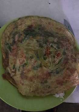 Omlet telur loreng ala om tentara