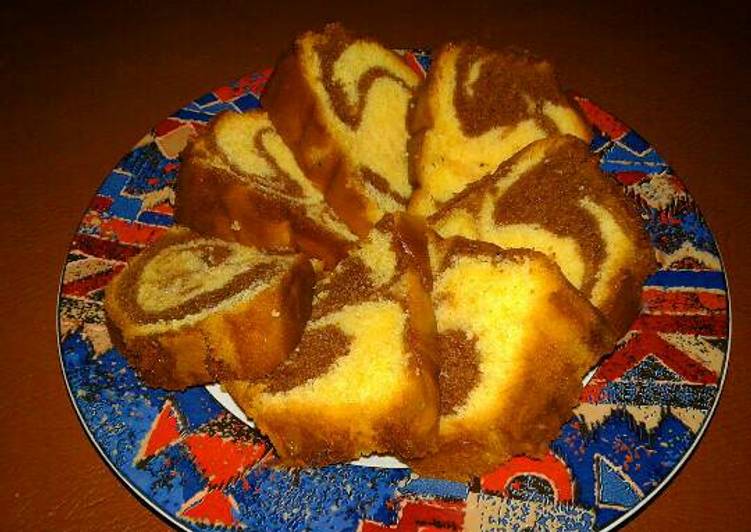 gambar untuk resep Marble butter cake aka bolu macan aka bolu jadul