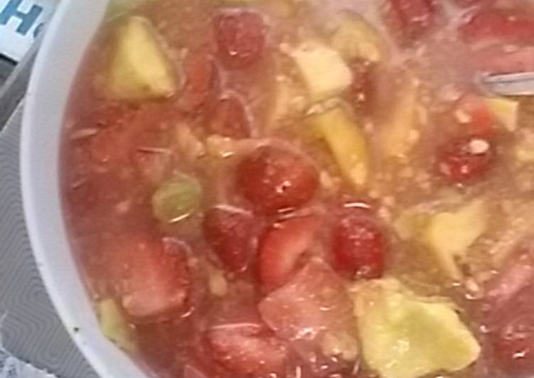 resep masakan Es Buah Tiga Warna