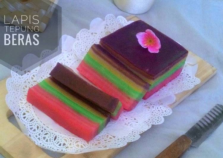 resep makanan Kue Lapis Pelangi