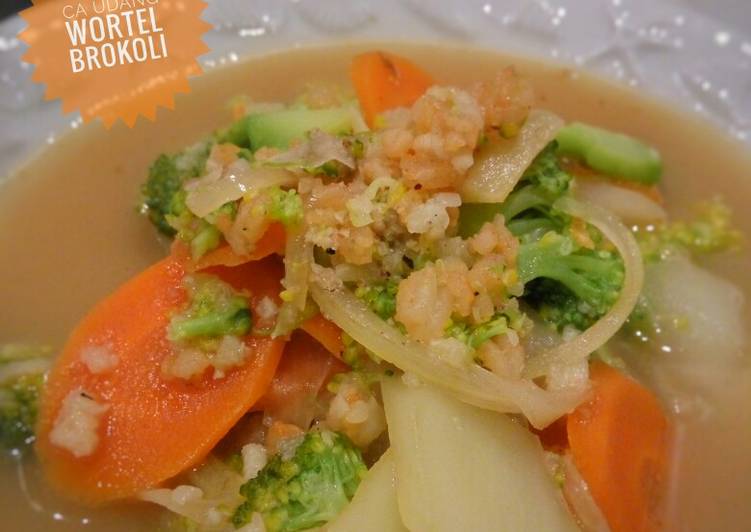 resep lengkap untuk Ca Udang Brokoli Wortel