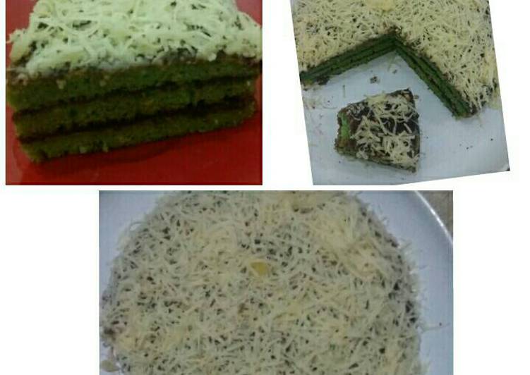 Resep Cake pandan keto lapis teflon Kiriman dari Widya Mustika Sari