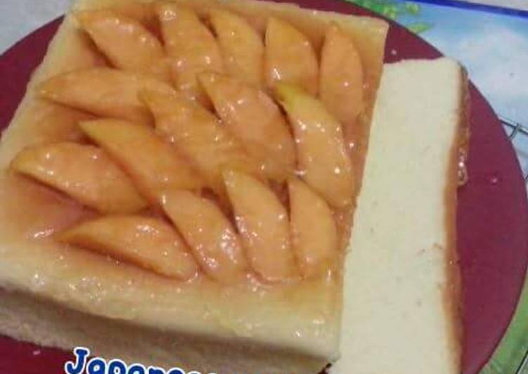 resep makanan Japanese cheese cake (cheedar)