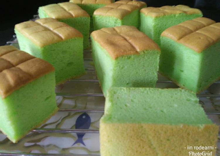 resep masakan Ogura Cake Pandan