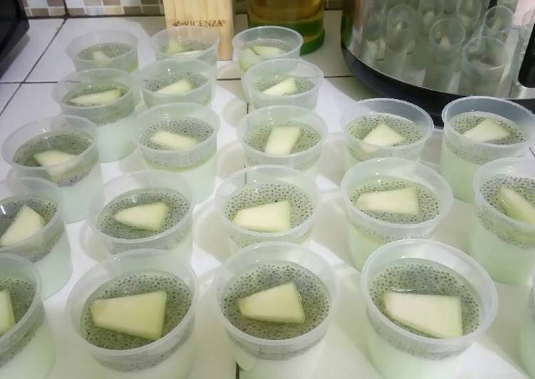 resep masakan Silky Pudding Melon