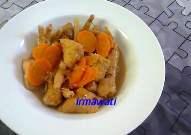 resep makanan Semur Ceker,Tahu,Wortel