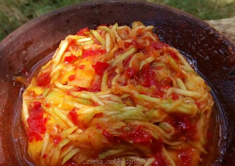 resep lengkap untuk Sambal Pencit / Mangga #bantumantenbaru