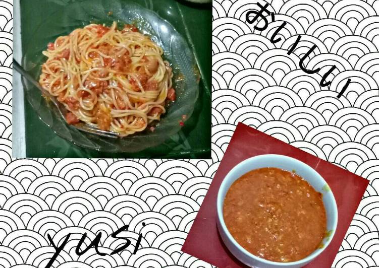 resep lengkap untuk Saus spaghetti home made