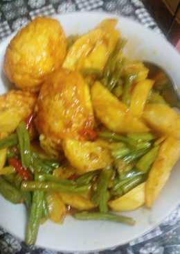 Tumis buncis kentang telor