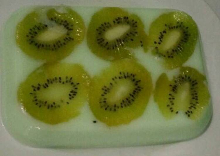 resep Nutrijel toping buah kiwi