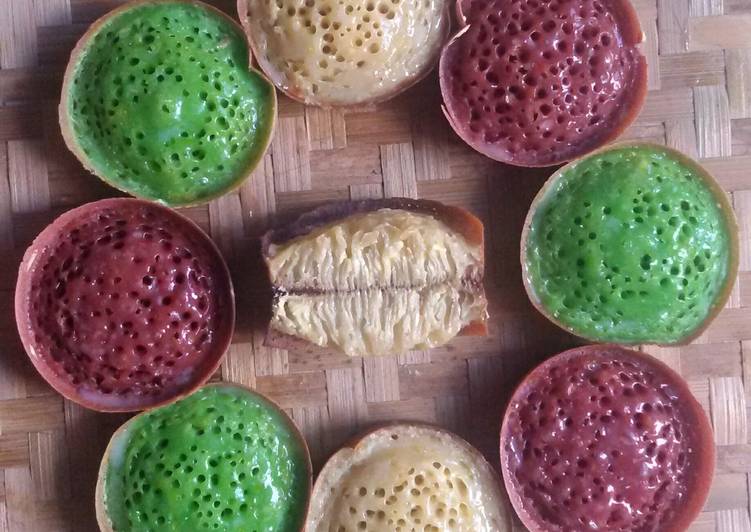 resep masakan Terang bulan mini Red velvet,green tean & vanila so yummy so simple ??