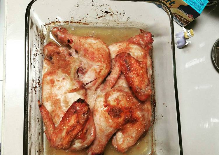 resep lengkap untuk Ayam panggang oven gurih, lembut dan simpel