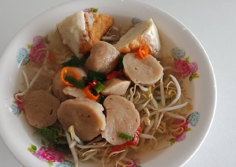 resep makanan Bakso tahu kuah pedas (simple cooking) ??