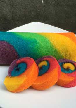 Steamed rainbow roll cake ðŸ'ž