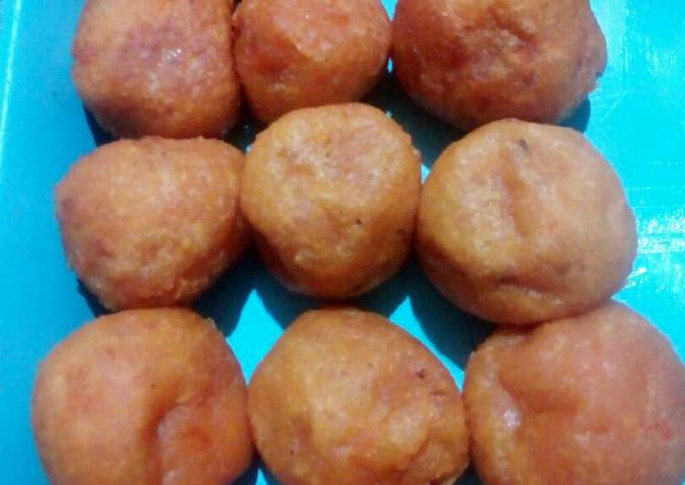 resep Bola-bola ubi isi gula merah