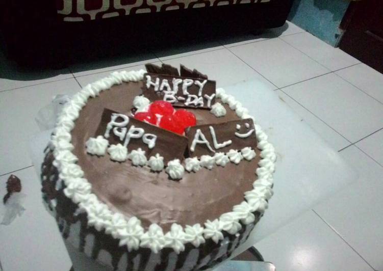 cara membuat Basic Sponge cake cokelat empuk,lembut ga seret(blackforest)