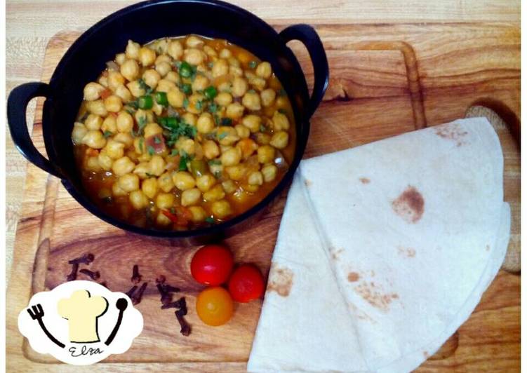 bahan dan cara membuat Chickpeas Curry / Chana Masala