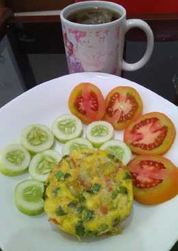 Egg muffin sayuran#Makan siang(diet bersama sayað#day 8)