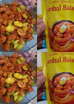 Tempe balado pete cumi asin