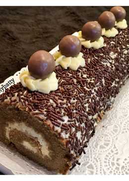 Bolu gulung Moka super lembut / super moist mocha roll cake