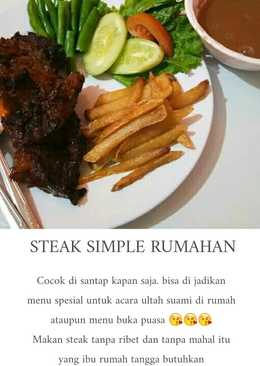 Steak daging sapi simple