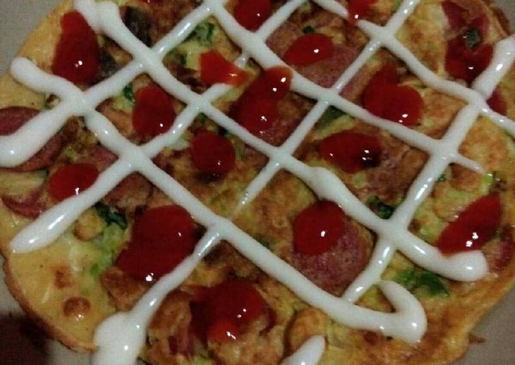 resep makanan Omelete rasa pizza