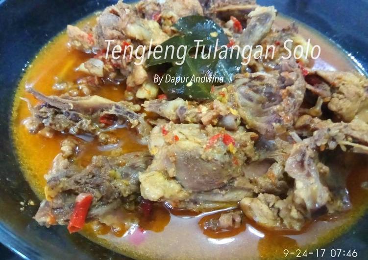 bahan dan cara membuat Tengkleng Tulangan Ayam Solo