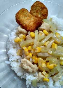 Tumis Manisa Jagung + Nugget + Kerupuk Udang