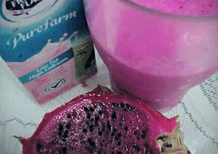 resep makanan Jus buah naga sehat tanpa es dan gula