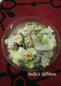 Sayur sawi putih masak bakso