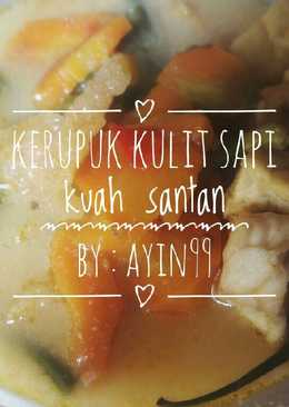 Kerupuk kulit sapi kuah santan ððð