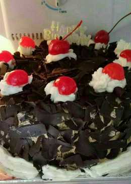 Blackforest 4 telur (step by step) + resep buttercream margarine