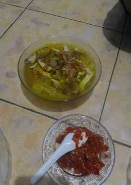 Soto ayam kuah kuning+Sambal