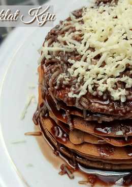 Pancake Simple Cokelat Keju no Mixer