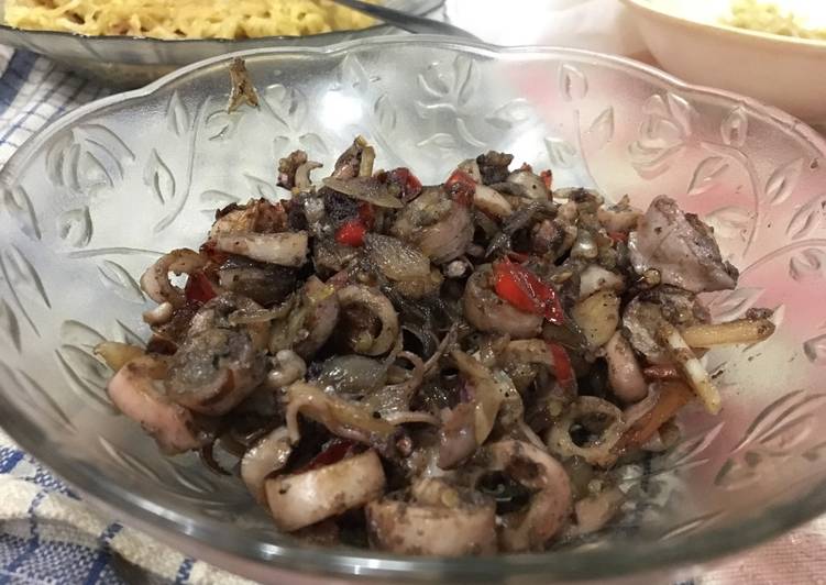 resep Oseng Cumi Asin Pedas