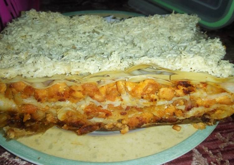 resep lengkap untuk Lasagna Kulit Pangsit ala Galchan aka Irito