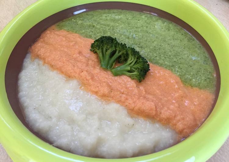 resep masakan Broccoli salmon porridge mpasi 7m+ menu 4*