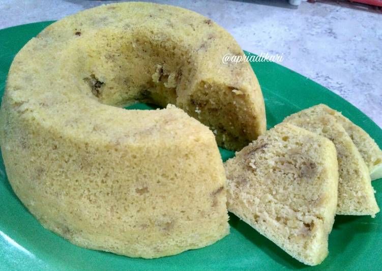 Bolu pisang kukus simpel lembut
